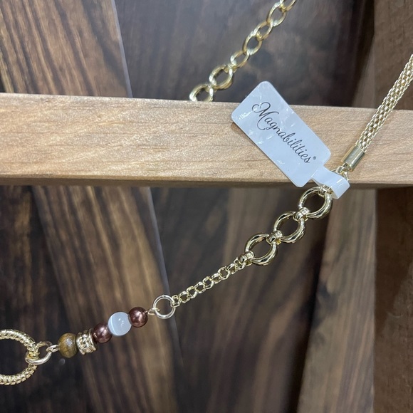 Magnabilities Moroccan style brown and gold 30”necklace - Picture 5 of 5